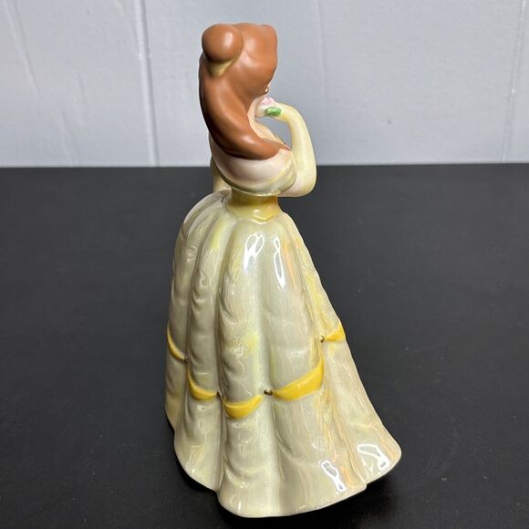 Disney 6" Ceramic Figurine Princess Belle Shiny Dress Beauty And The Beast - Picture 3 of 9